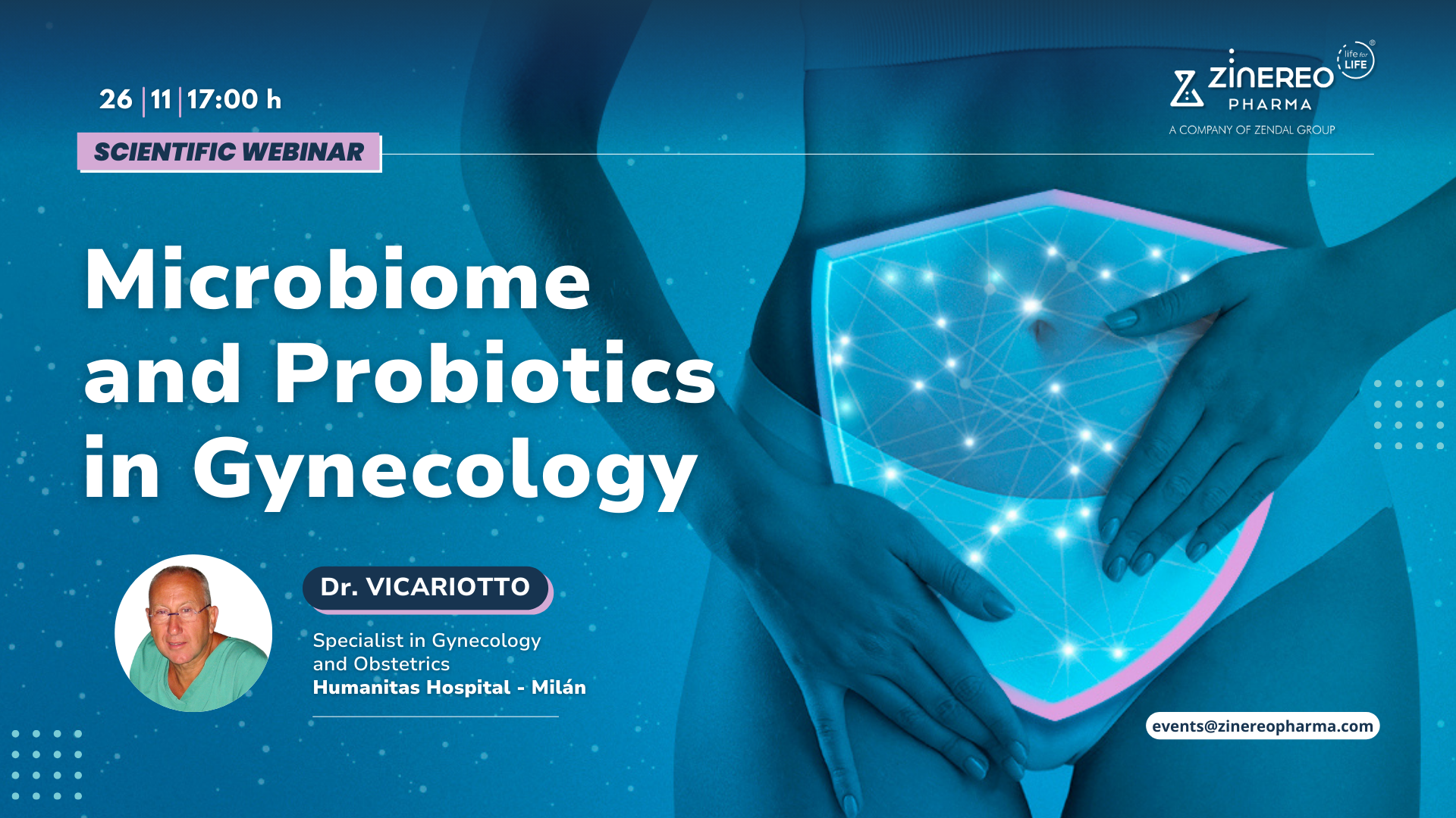 Seminario Web Científico: Microbiome and Probiotics in Gynecology | Scientific Webinar with Prof. Dr. Franco Vicariotto