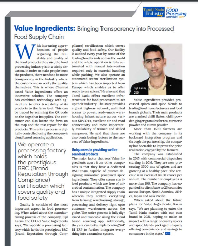 TOP 10 FOOD PROCESSING COMPANIES- 2021