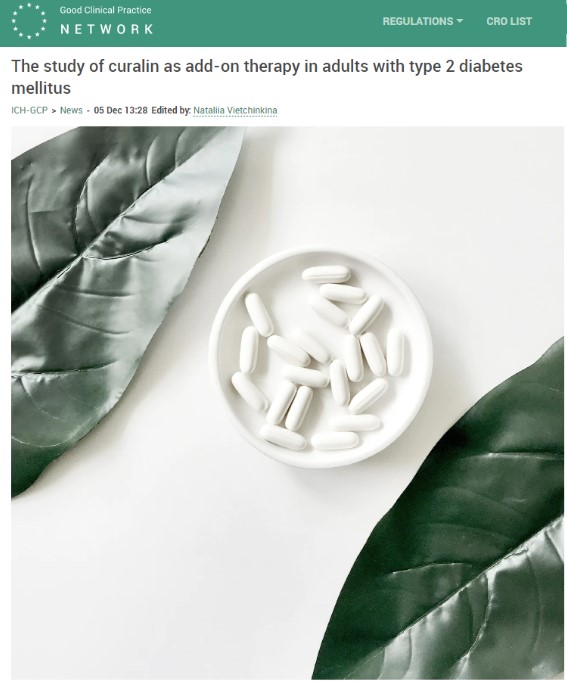 The study of curalin as add-on therapy in adults with type 2 diabetes mellitus