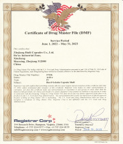 FDA And DMF Certificates Obtained