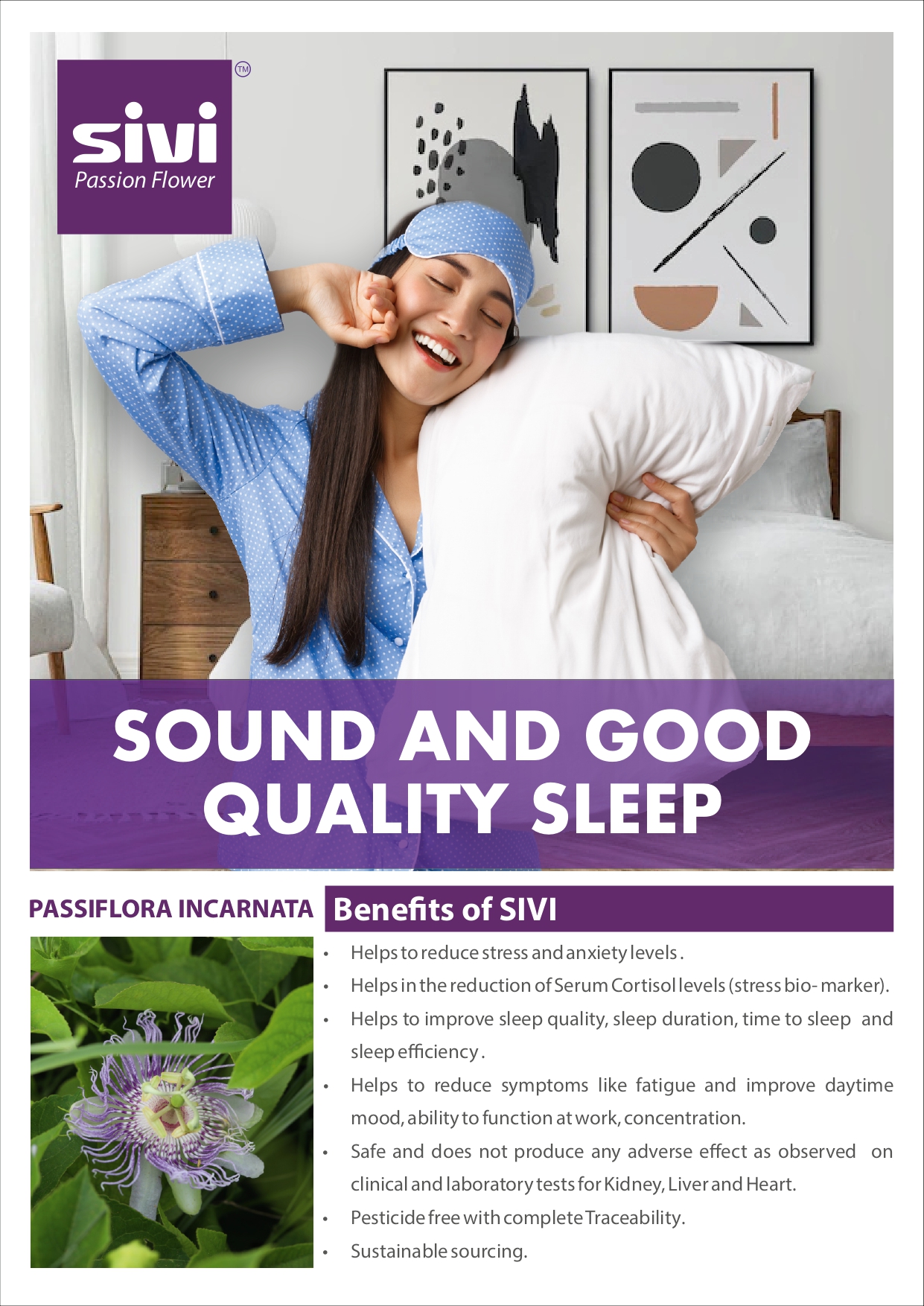 SIVI- Clinically Proven Ingredient for Stress Relief & Quality Sleep