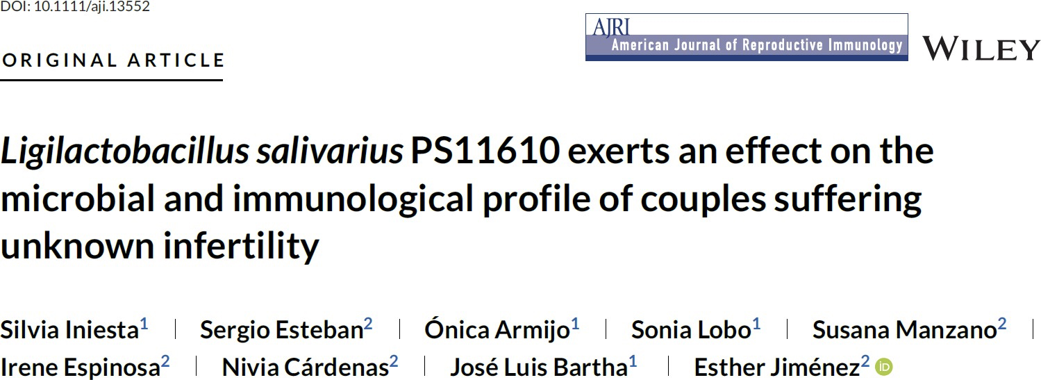 FERTIBIOME® | EVIDENCIA CLÍNICA (1): PAREJAS EN TRATAMIENTO DE REPRODUCCIÓN ASISTIDA