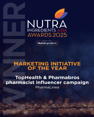 TopHealth wins a NutraIngredients-Asia Award for Marketing Initiative of the Year