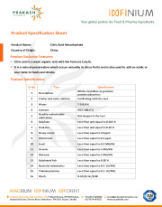 Citric Acid Monohydrate