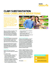Claim Substantiation Food Labelling & Advertising