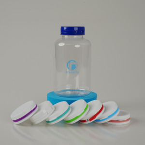 Wholesale Custom Plastic Pharmaceutical Capsule Pill Medicine Vitamin Bottle with Seal Lid