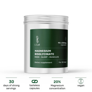 Magnesium Bisglycinate Capsules 500mg (30 days, 90 pcs.)