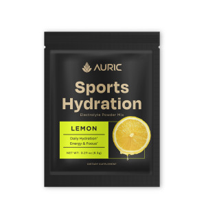 Auric Sports Hydration Electrolyte Powder Mix – Lemon | Daily Hydration & Energy Boost