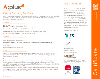 IFS FOOD CERTIFICATE