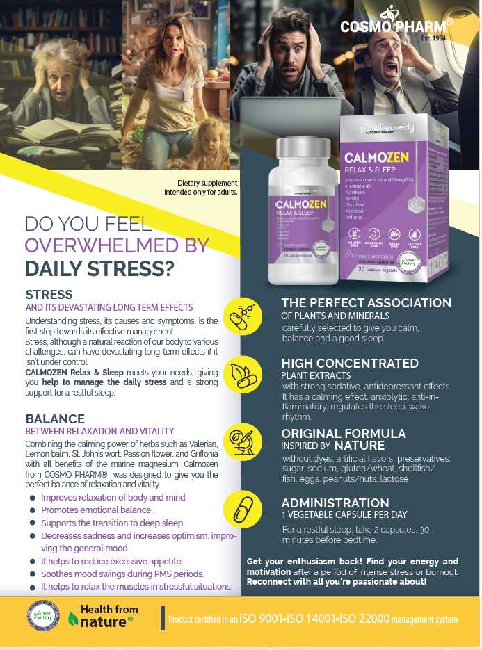CALMOZEN Relax & Sleep - a natural solution for busy and stressful days