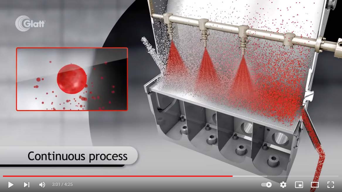 Glatt Continuous Granulation and Coating by Fluidized Bed