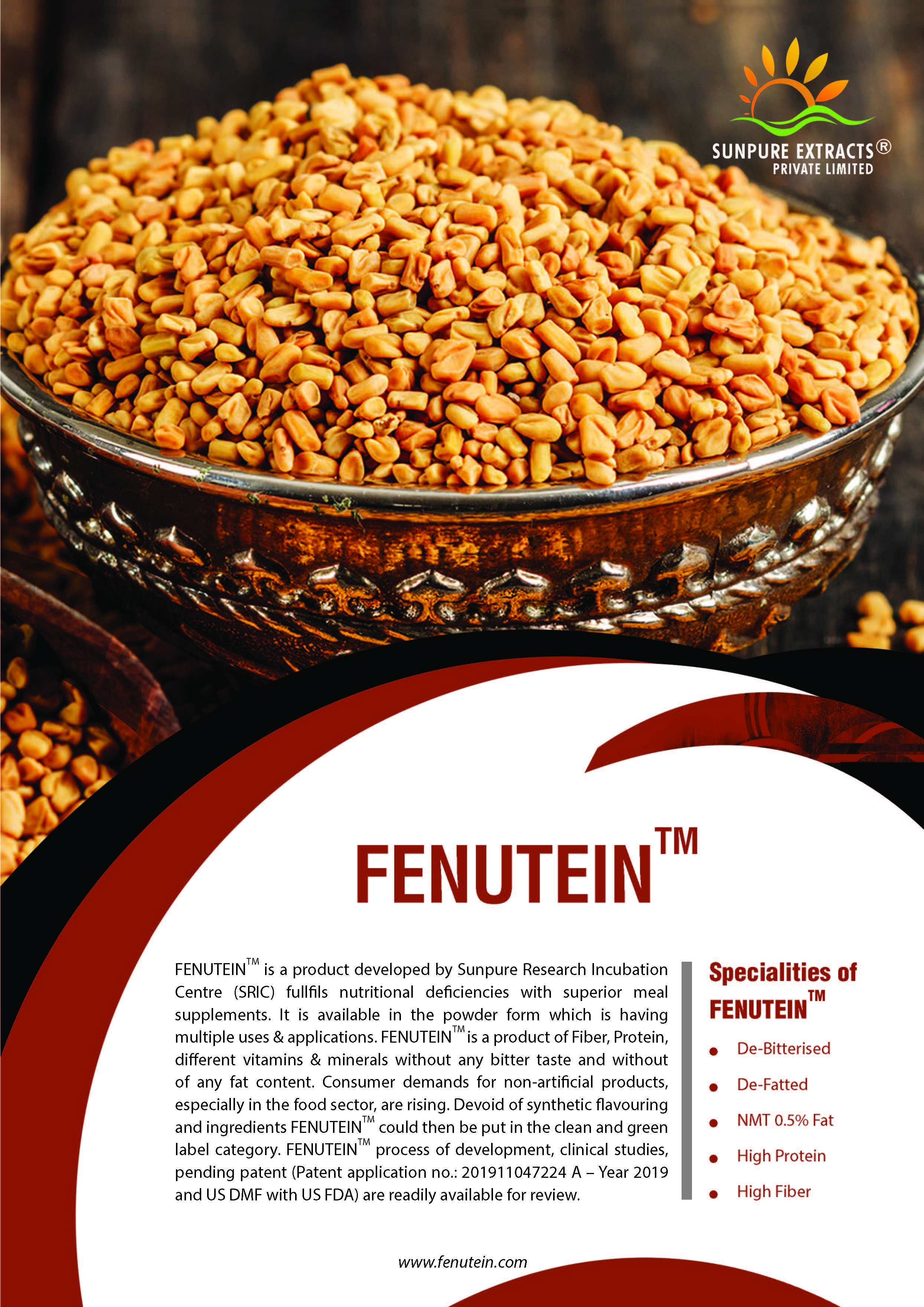 FENUTEIN™ (Fenugreek Protein and Fiber) Debittered