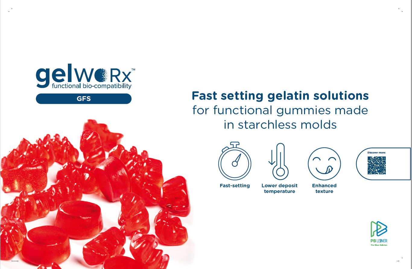 gelwoRx™  GFS : fast-setting gelatin for starchless gummy molding