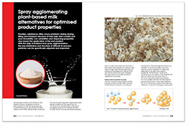 Spray agglomerating plant-based milk alternatives for optimised product properties