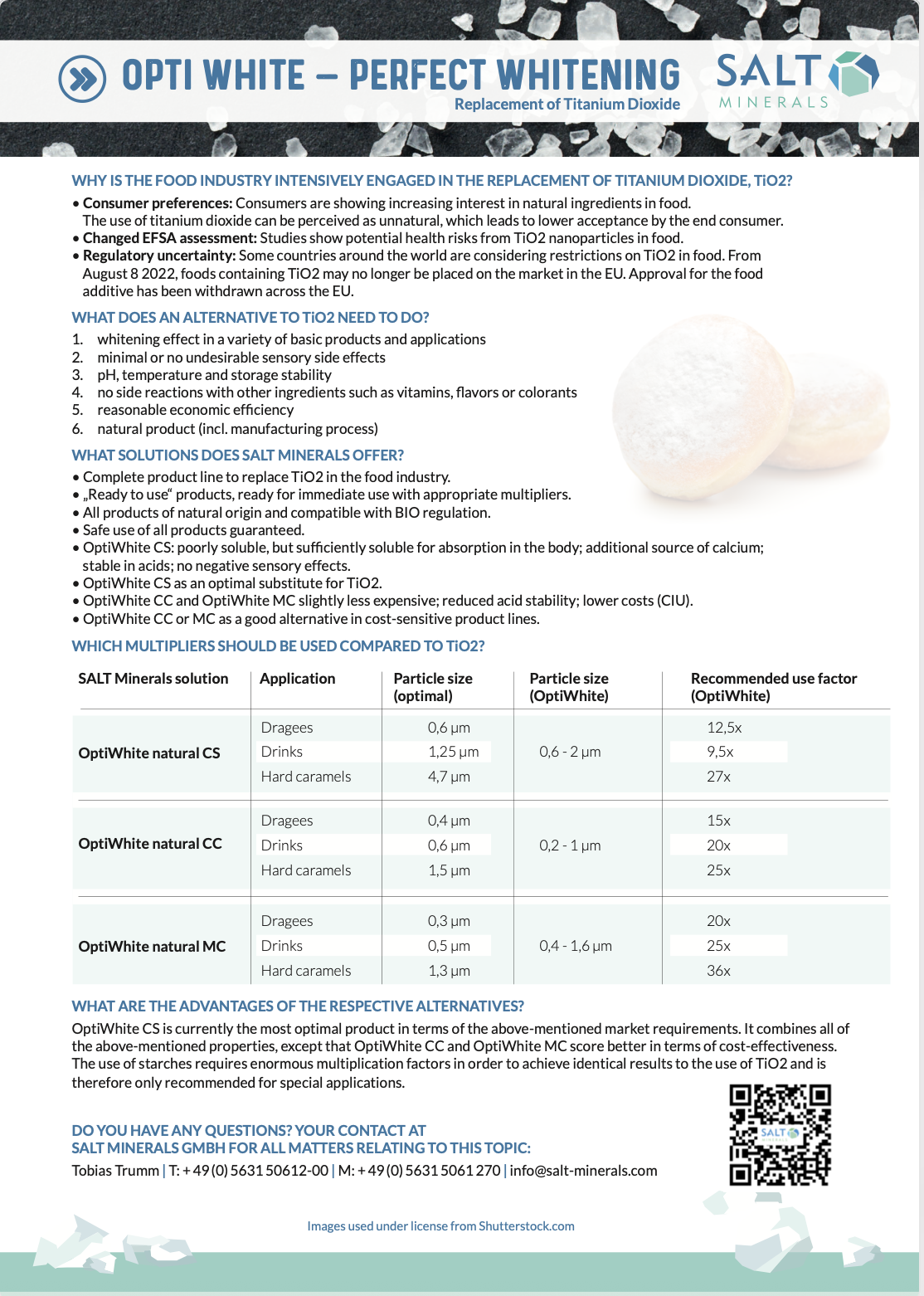 OPTI WHITE – PERFECT WHITENING Replacement of Titanium Dioxide