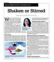 Shaken or stirred - Agglomeration with fluidized bed technology