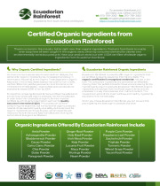 Organic Ingredients Tearsheet