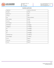 Fucoidan powder specification