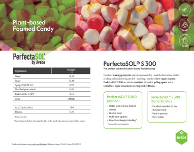 PerfectaSOL® S 300 Plant-based foamed candy solution