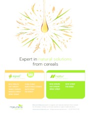 Unique ranges of cereal extracts: Sipal® (organic) & Natu® (natural)