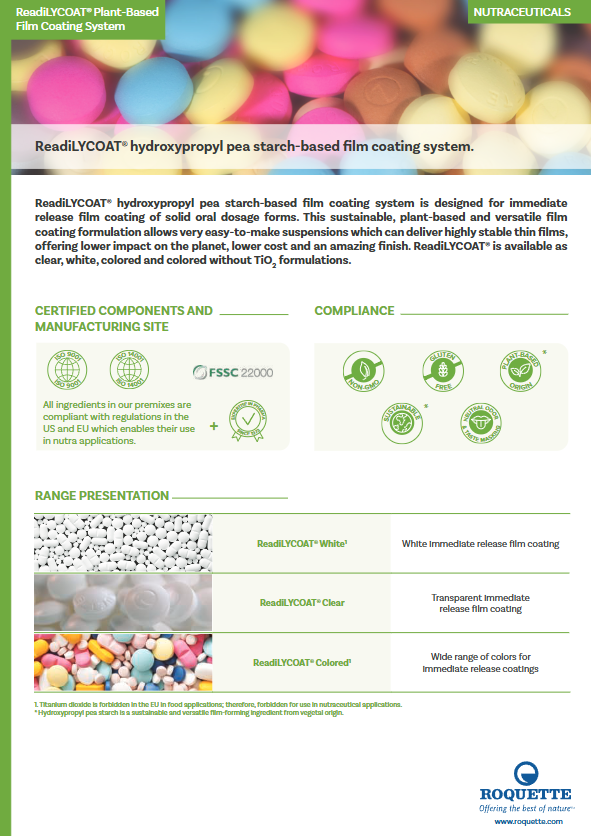 ReadiLYCOAT®  hydroxypropyl pea starch Brochure