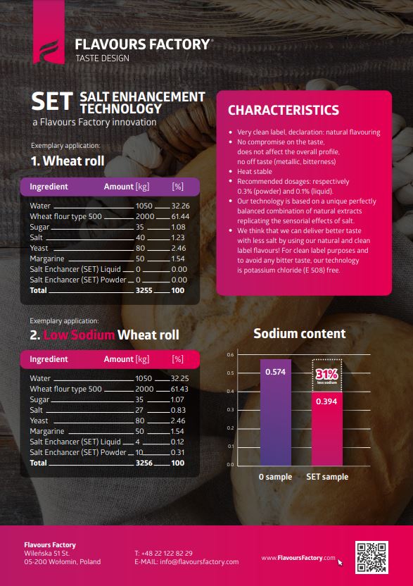 Salt reduction with Salt Enhancement Technology